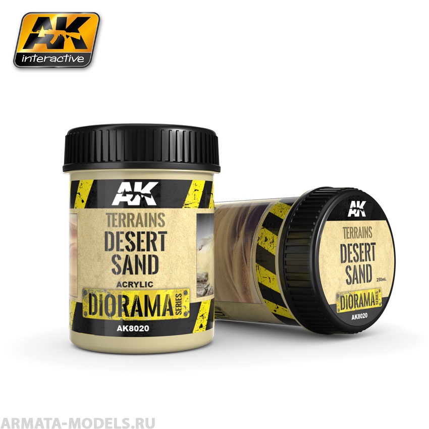 AK-8020 Текстурная паста TERRAINS DESERT SAND - 250ml (Acrylic)