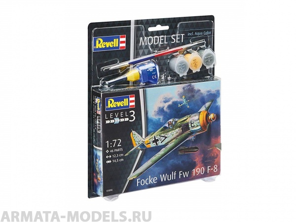 63898 Набор Истребитель  Focke Wulf Fw190 F-8 Revell