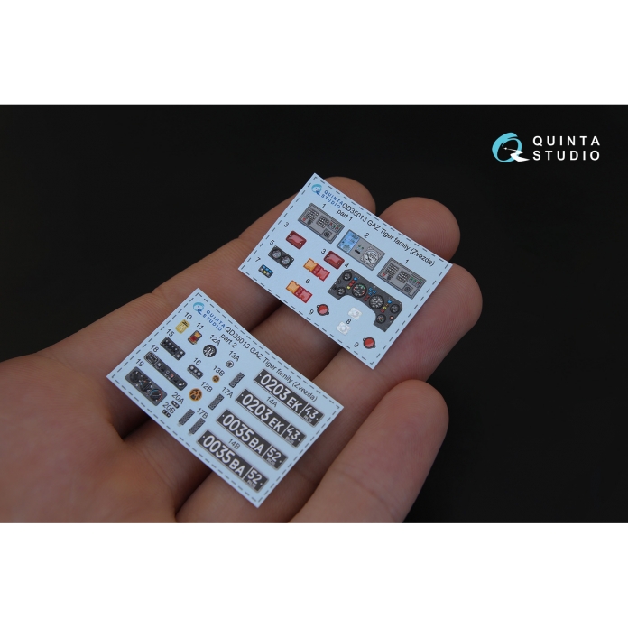 QD35013 3D Декаль интерьера кабины для семейства ГАЗ Тигр (для модели Звезда)