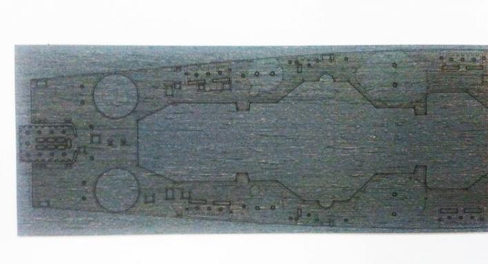 AW20055A Деревянная палуба для French Battleship Richelieu 1946