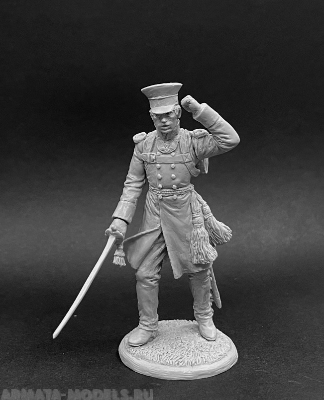 CHM-54246. Обер-офицер пехотных полков в сюртуке, Россия 1812-14 гг. 54 мм. Материал - смола. Chronos Miniatures