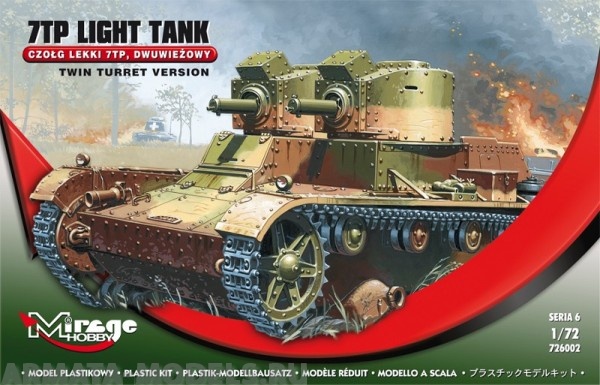 726002 Танк Czolg Lekki dwuwiezowy 7TP Mirage Hobby