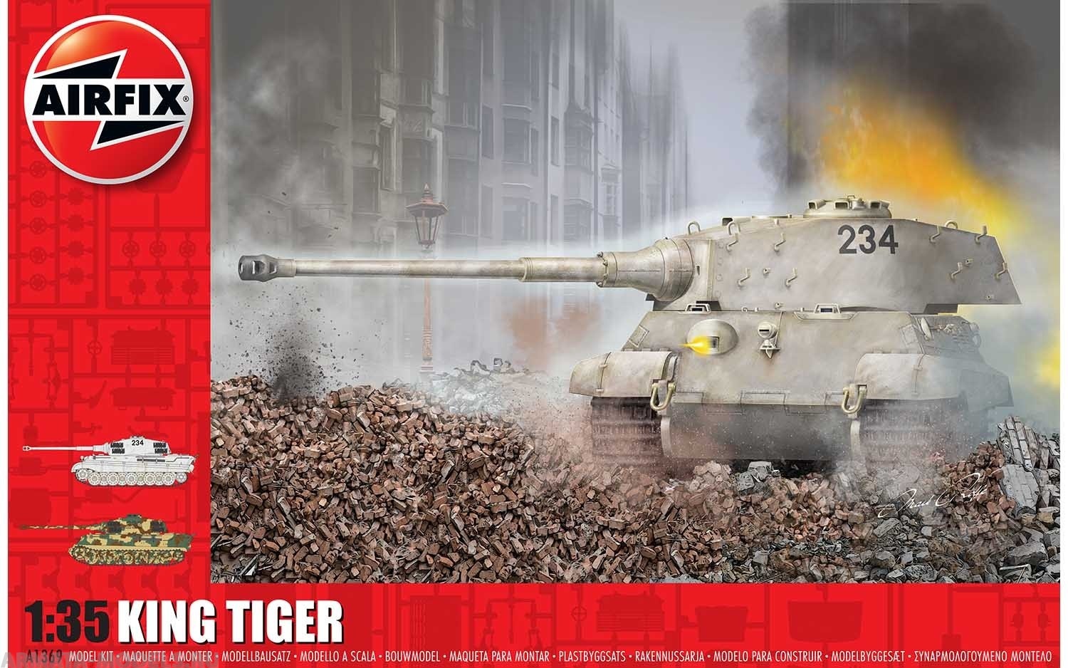 A1369 Сборная модель танка King Tiger Airfix