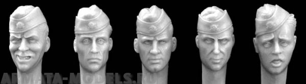 HGH17 5 heads with WW2 SS style sidecaps 
