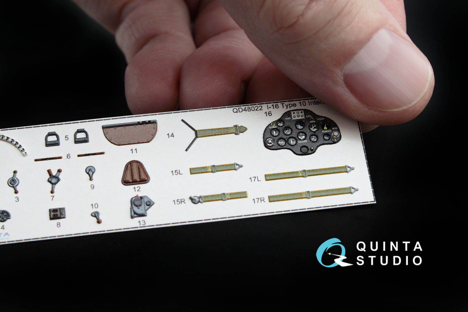 QD48022 1:48 3D Декаль интерьера кабины  И-16 тип 10 (для любых моделей)