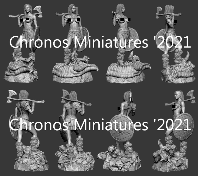 CHM-75052. Миры Фэнтези: Варварша. 54 мм. Материал - смола. Chronos Miniatures