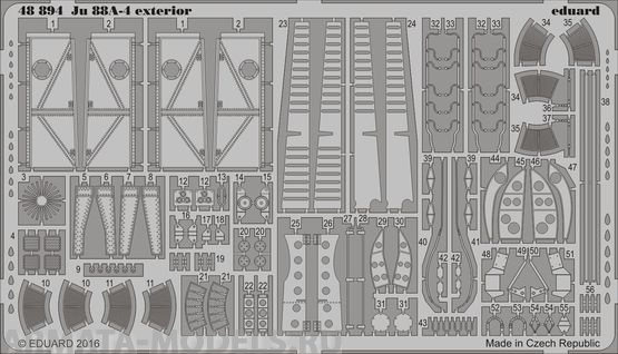 48894 Фототравление Ju 88A-4 exterior  for ICM kit