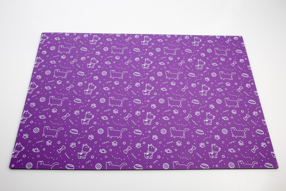 100124RK Коврик для резки Животные фиолетовый А3, 3 слоя
