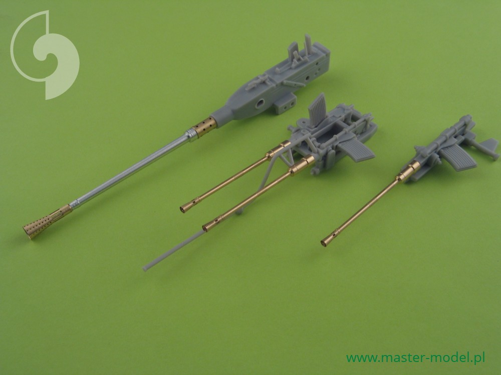 SM-35-003 Стволы для вооружения Schnellboot Typ S-100 - Flak M42 3,7см (1шт) и Flak 38 20мм (3шт)