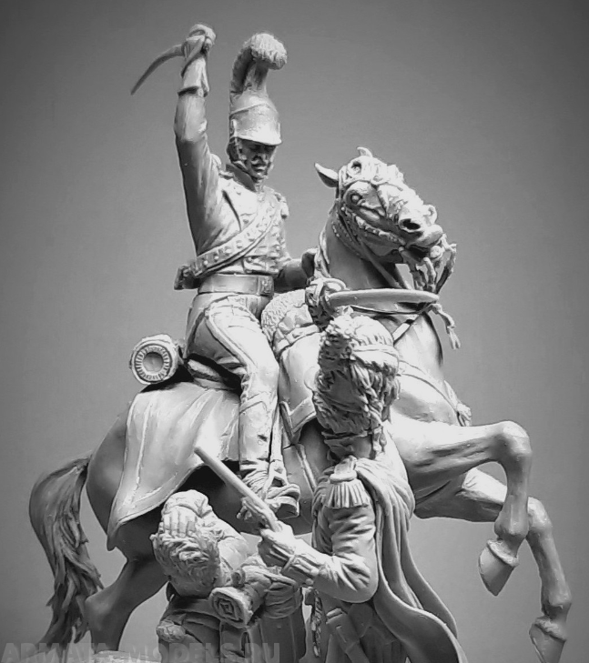 VD-54019(M). Французский шеволежер (№1), 1815 г. 54 мм. Материал - белый металл. Chronos Miniatures