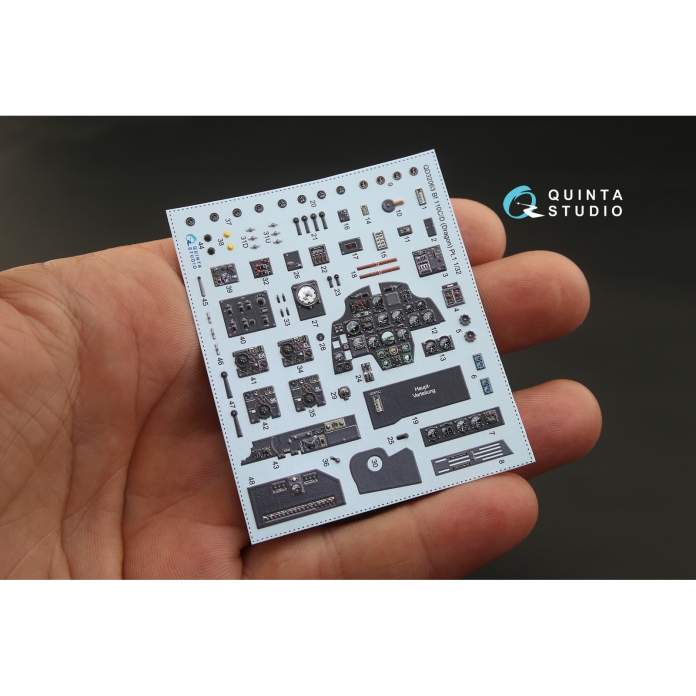 QD32063 3D Декаль интерьера кабины Bf 110C/D (для модели Dragon)