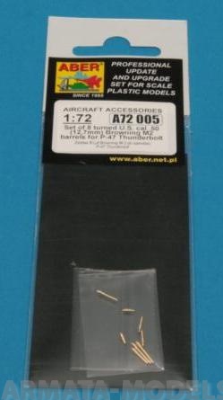 ABR-A72-005  Дополнения для  Set of 8 turned cal .50 (12,7mm) U.S. Browning M2 barrels for P-47 Thunderbolt  для  1/72