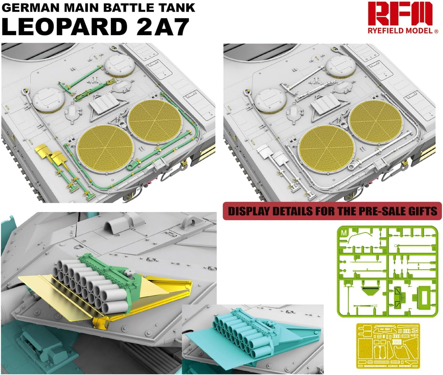 RM-5108 Танк GERMAN LEOPARD 2A7 MAIN BATTLE TANK Rye Field Model (RFM)
