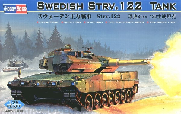 82404 Танк Swedish Strv.122 (Шведская армия) плюс фототравление. Hobby Boss