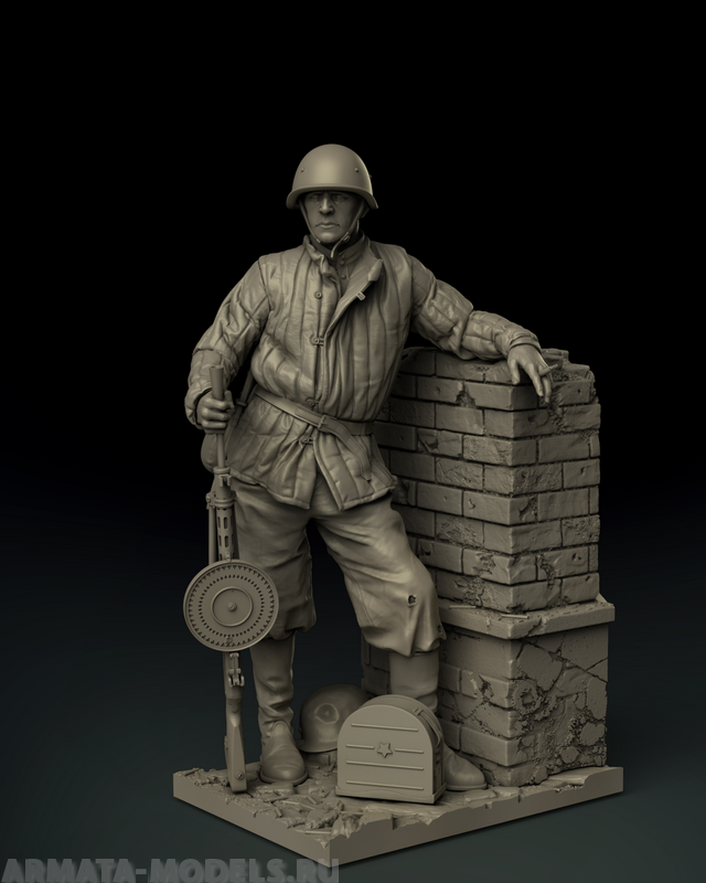 3009SOGA Пулемётчик РККА.1943-45г. SOGA Miniatures