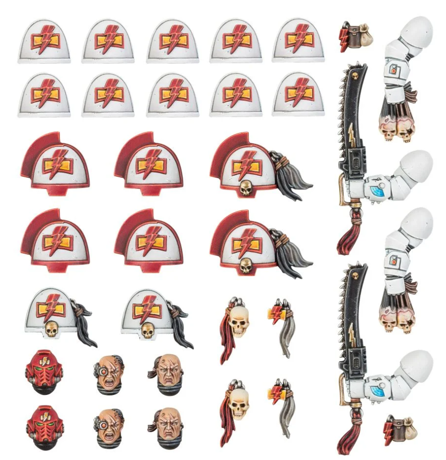 48-54GW Набор Белые Шрамы: Улучшения и декали для Примарисов (White Scars Primaris Upgrades & Transfers)