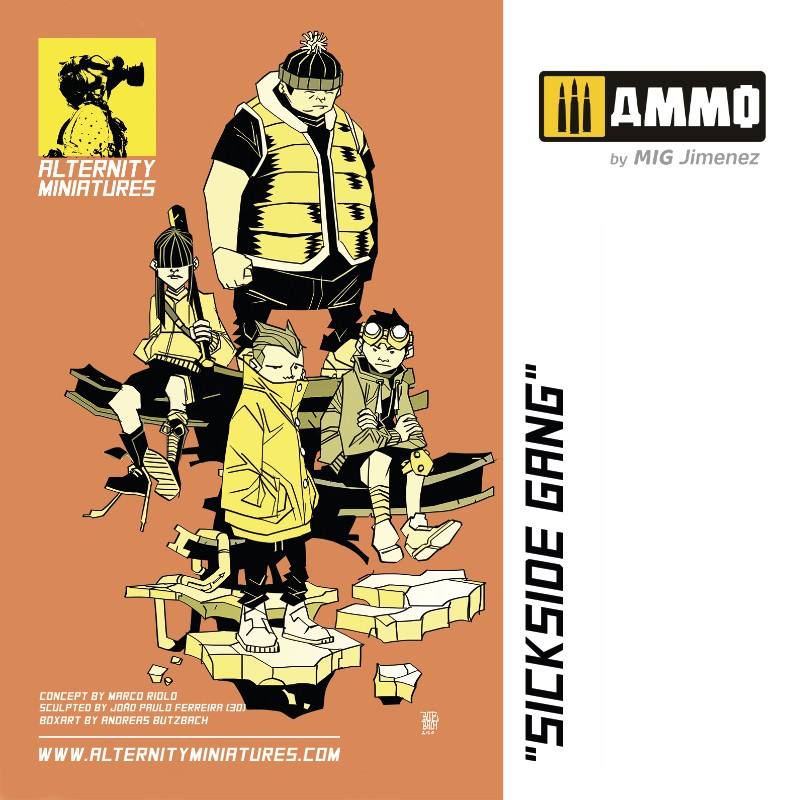 MR-AM43 Набор миниатюр Sick Side Gang Alternity Miniatures