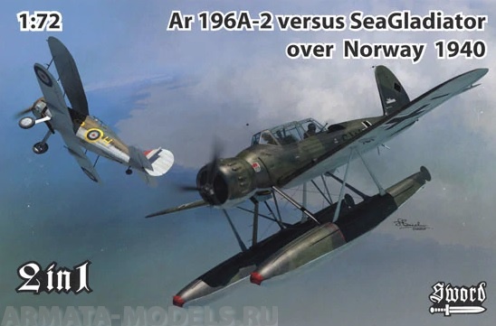 SW72120 Самолет Ar 196A-2 versus Sea Gladiator over Norway (Sword) 1/72 Sword