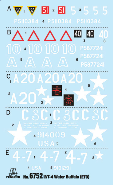 6752ИТ БТР LVT-4 WATER BUFFALO Italeri
