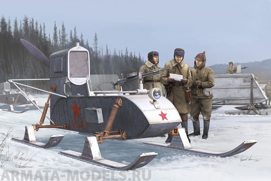 02322P Советские боевые аэросани РФ-8/Горький-98 Trumpeter