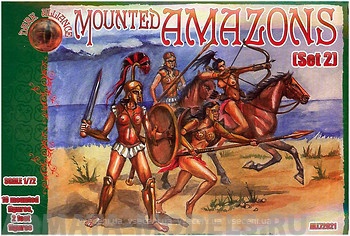 ALL72021 Фигуры Mounted Amazons 1/72 Dark Alliance
