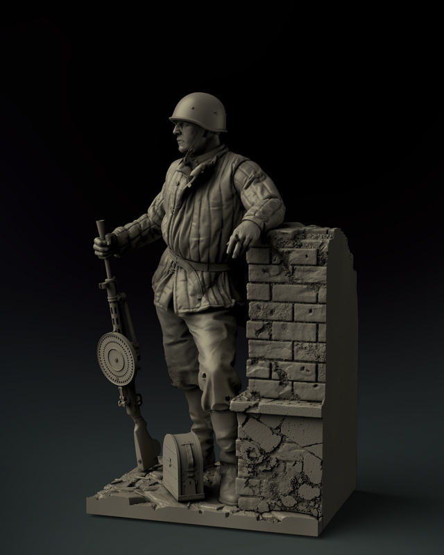 3009SOGA Пулемётчик РККА.1943-45г. SOGA Miniatures