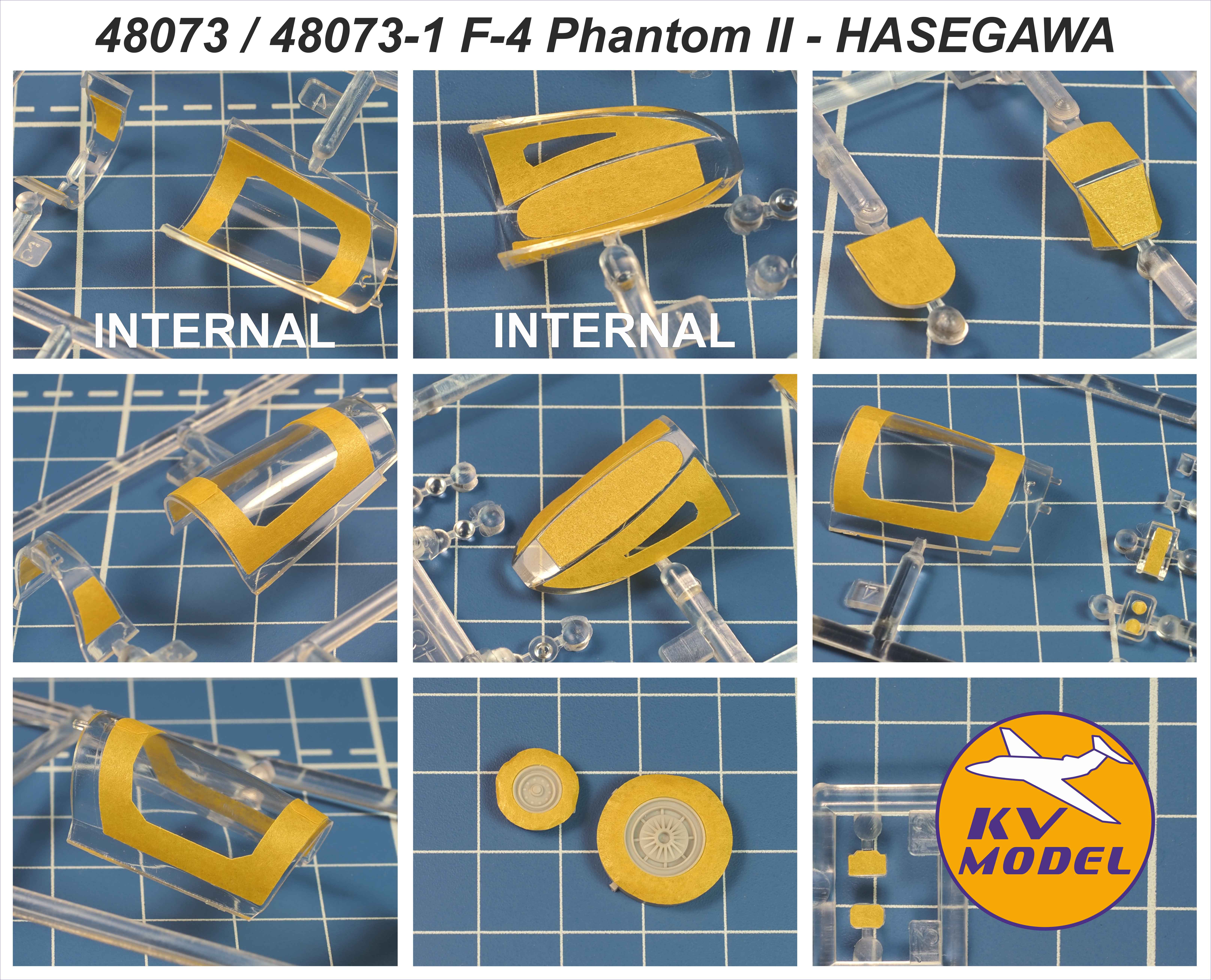 48073KV Окрасочная маска F-4B/EJ/F/S/G/N / RF-4E/EJ Phantom II / FGR Mk.2 / FG Mk.1 (HASEGAWA #07441, #07419, #07437, #07483, #07484, #07487, #07490, #07496, #07476, #07475, #07396, #07392, #07355, #09970, #09586, #09923, #09672, #09883, #09831, #P15