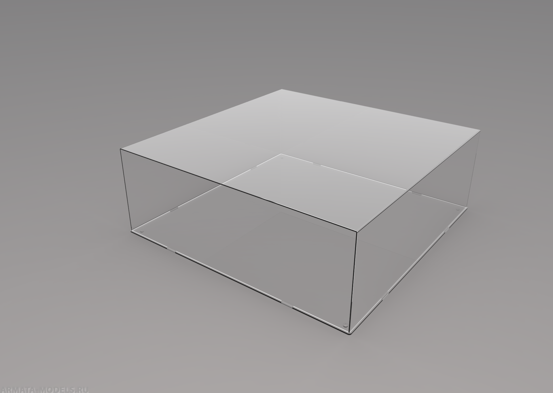 AM48258 Бокс акриловый прозрачный 570х570х200