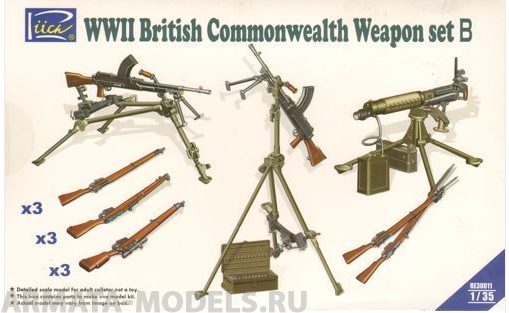 RE30011 1/35 WWII British Commonwealth Weapon Set B Riich Models
