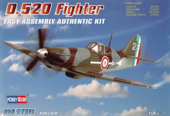 80237 Самолет French D.520 Fighter Hobby Boss