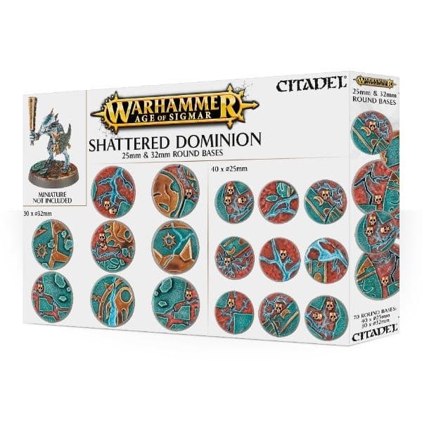 66-96GW Эра Сигмара: Поверженное Владычество круглые подставки 25 и 32 мм (Aos: Shattered Dominion: 25 & 32 mm Round)