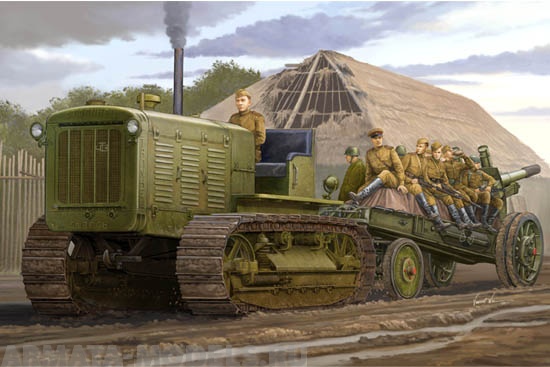 05538 Трактор  ЧТЗ С-65 Сталинец Trumpeter
