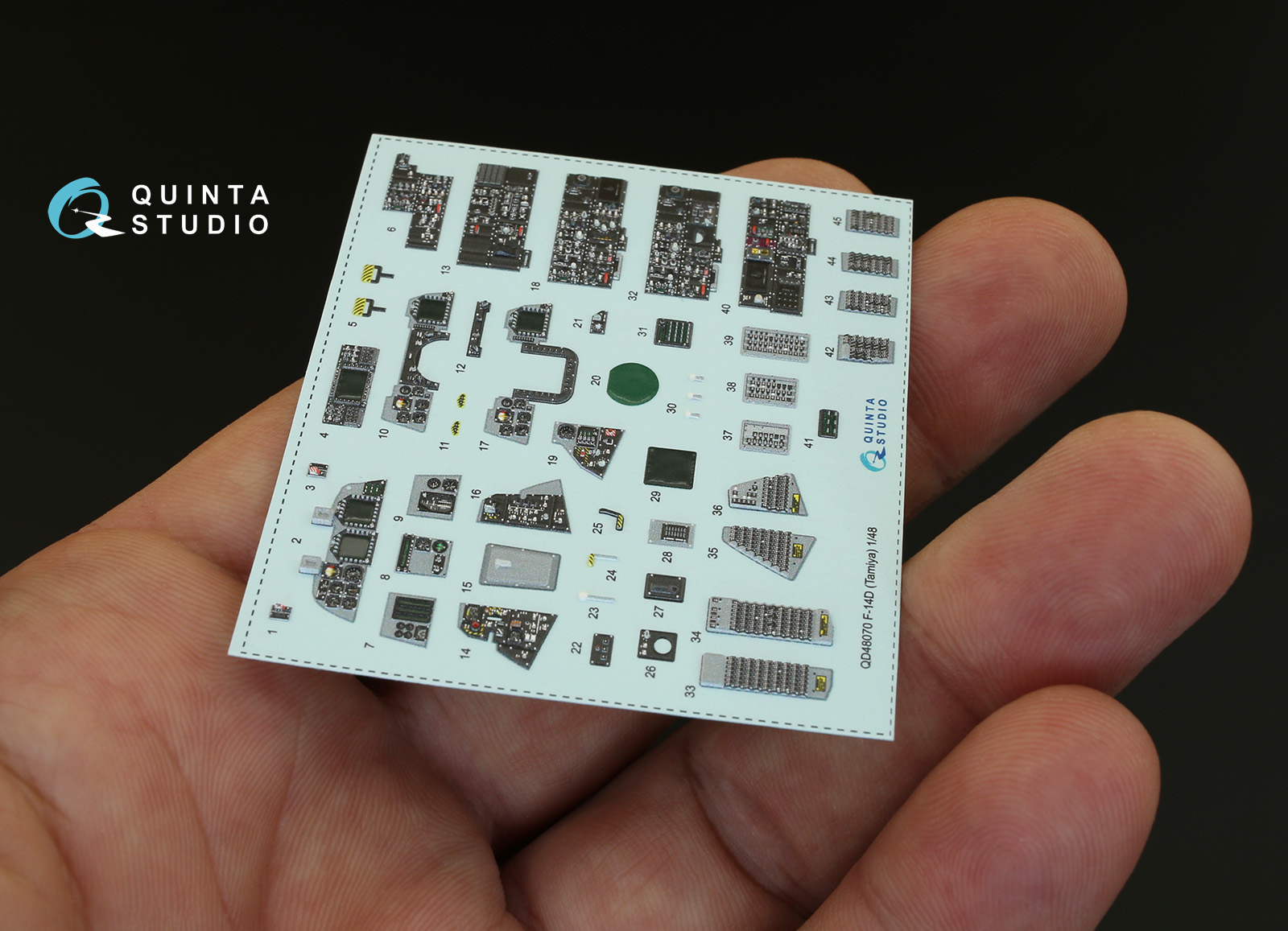 QD48070 3D Декаль интерьера кабины F-14D (для модели Tamiya)