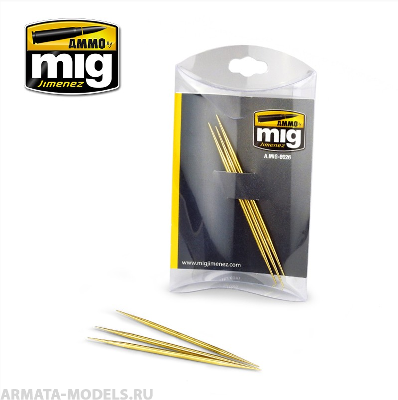 AMIG8026 Ammo Mig Латунные зубочистки BRASS TOOTHPICKS