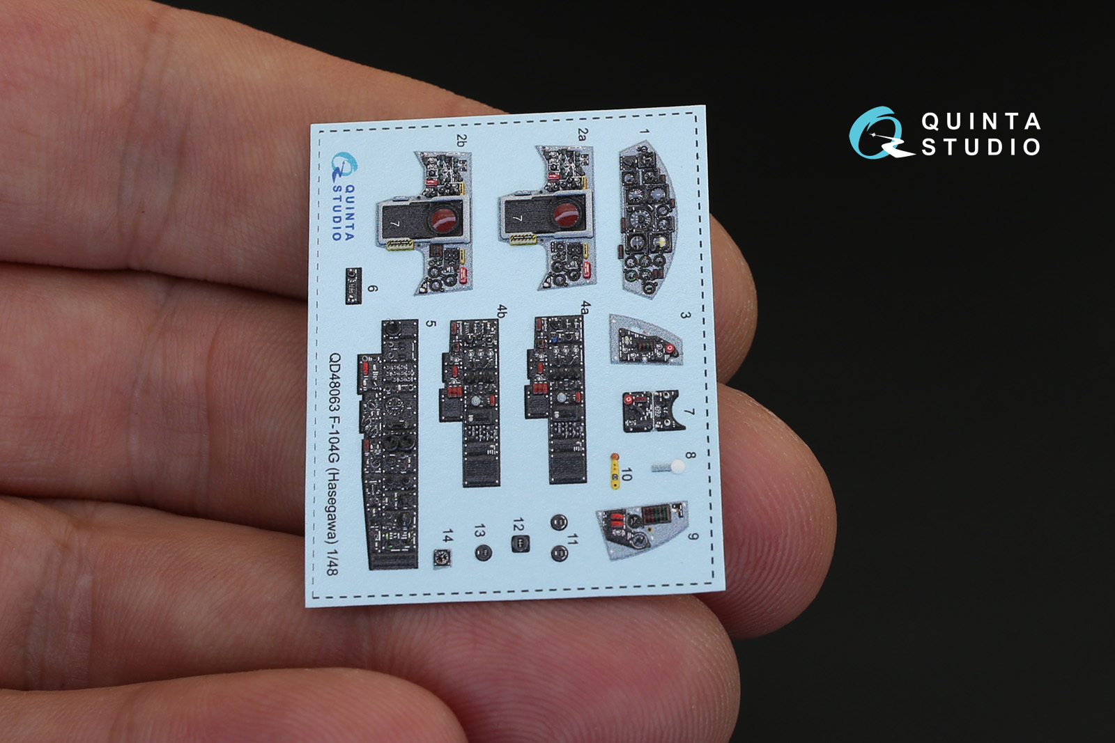 QD48063 1/48 3D Декаль интерьера кабины F-104G (для модели Hasegawa)