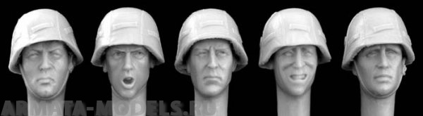 HGH16 5 heads, WW2 German Army helmet/cover