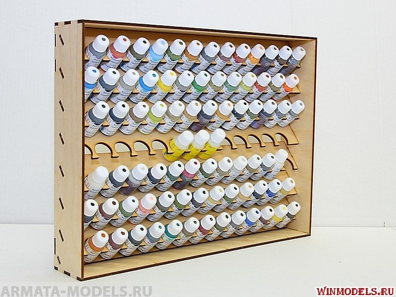 POL-23-01 Полка настольно-подвесная для баночек 23 мм. Pacific88-acrylic и acryl