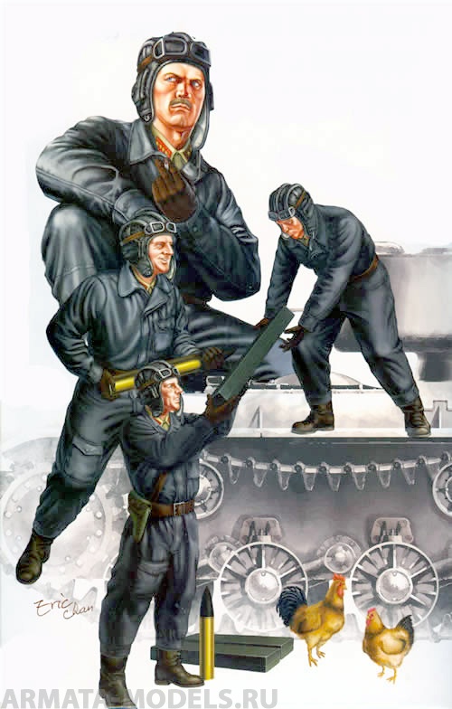 Набор фигурок 00411 Советские танкисты с боеприпасами Trumpeter