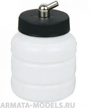 1554 Баночка с крышкой,  75 мл,трубка 45 градусов, пластик