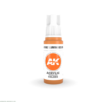 AK11082 Краска акриловая Luminous Orange 17ml