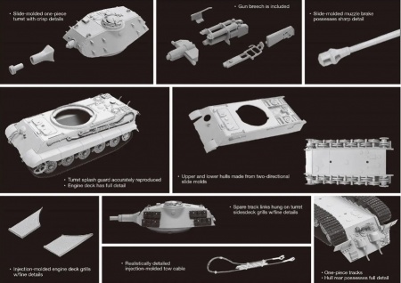 7231Д Sd.Kfz. 182 KINGTIGER PORSCHE TURRET Dragon