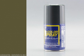 S129 Краска в баллончиках т.м. MR.HOBBY 100мл  DARK GREEN (NAKAJIMA)