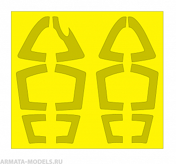 AM48130 Маска окрасочная для остекления двухсторонняя Су-27, 1/48 