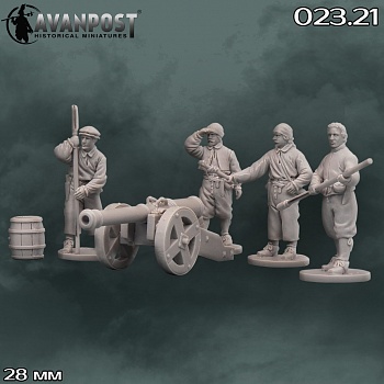 023.21АП Испанский 5-фунтовый сакер с расчётом, XVII в