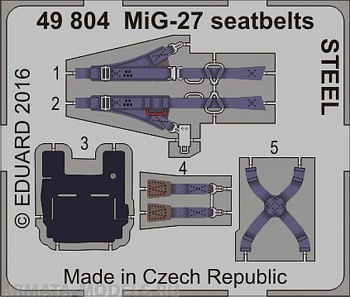 49804ED MiG-27 seatbelts STEEL