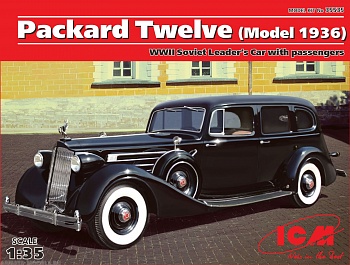 35535 Советский персональный автомобиль Packard Twelve (1936г) с фигурами лидеров (4 шт)