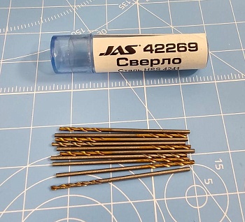 42269J Мини-сверло, диаметр   1,00 мм, HSS 4241, титановое покрытие, 10 шт./уп.