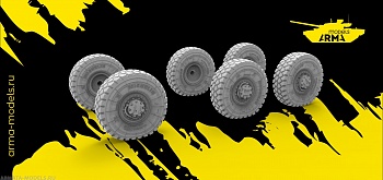 AM35123 Высокодетализирванные колеса под нагрузкой на Тайфун-У 35008