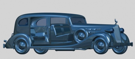 35535 Советский персональный автомобиль Packard Twelve (1936г) с фигурами лидеров (4 шт) ICM