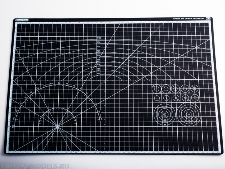 100116RK Коврик для резки А3, 3 слоя, серый черный